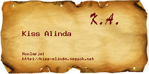 Kiss Alinda névjegykártya